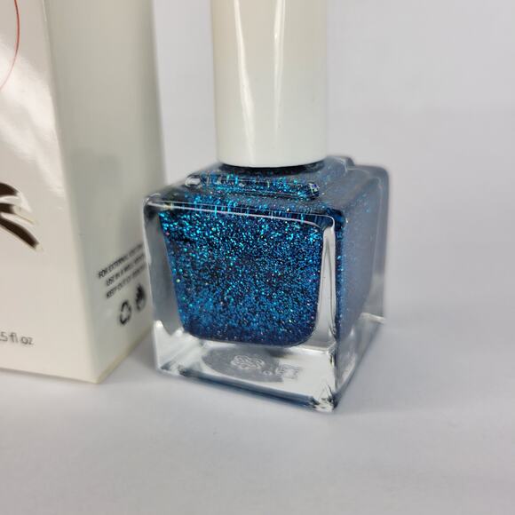 Parrot Polish "Sarah T" NEW Blue Glitter Shimmer Metallic Lacquer - Picture 2 of 6